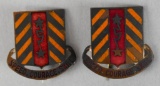 Historic Pair WW2 Pinback DI's for the 92nd Signal Battalion