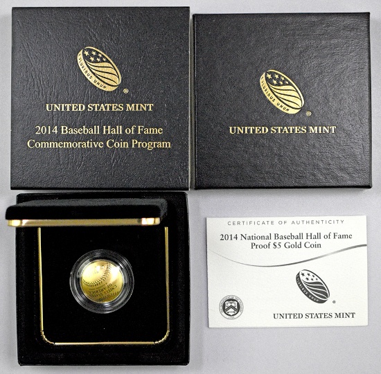 2014 $5 National Baseball Hall of Fame Commemorative