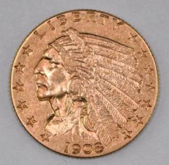 1908 P $2.50 Indian Gold