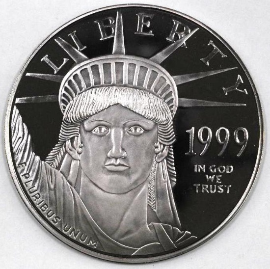 Washington Mint 1999 Statue of Liberty 4oz. .999 Fine Silver Round
