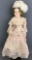 Antique 20 inch wax over papier mache doll