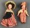 Vintage tiny French bisque dolls