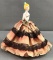 Vintage half China doll light fixture