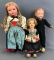 Group of 3 vintage dolls