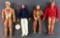 Group of 4 Vintage Male Action Figures