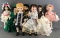 Group of 7 Madame Alexander dolls