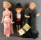 Group of 3 assorted famous actress dolls