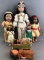 7 piece group of assorted Native American Indian dolls
