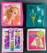 Group of 4 Mattel Barbie and Ken Doll, Trunks and more