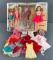 Group of approximately 40 Mattel Barbie Skipper dolls, accessories and case