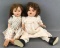 Group of 2 vintage composition dolls
