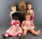 Group of 5 assorted vintage dolls