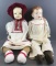 Group of 2 composition head dolls