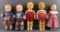 Group of 5 assorted dolls