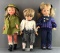 Group of 3 sleep eyes dolls