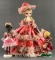Group of 3 cloth dolls