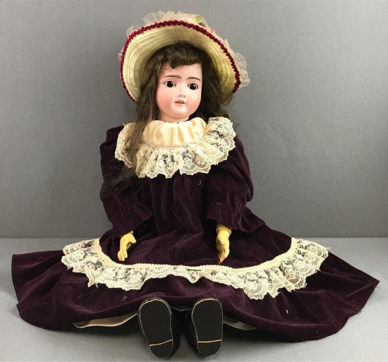 Antique 26 inch German bisque doll Schoenau & Hoffmeister