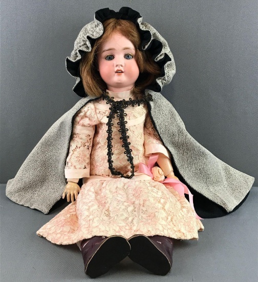 Antique 22 inch German bisque doll Adolf Wislizenus