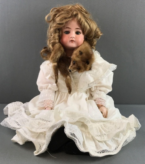 Antique 22 inch German bisque doll Cuno & Otto Dressel