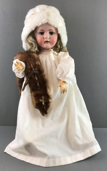 Antique 24 inch German bisque doll Max Handwerck