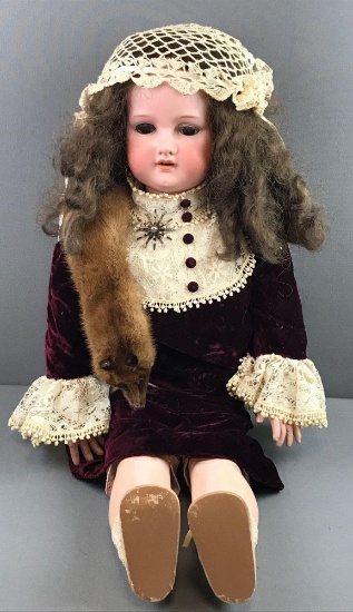Antique 32 inch German bisque doll Marseille