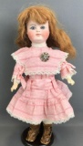 Vintage 15 inch bisque closed mouth doll