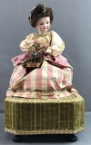 Vintage Reuge music box with figurine