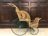 Antique wicker wheel chair