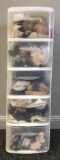 Plastic 5-drawer organizer with doll making/repair items