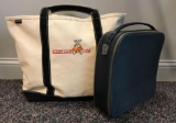 Steiff Club Canvas tote full of doll clothes and more