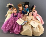 Group of 6 Madame Alexander dolls