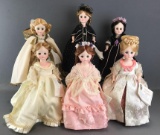 Group of 6 Madame Alexander First Ladies of The United States III dolls