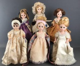 Group of 6 Madame Alexander The Six First Ladies of The United States dolls