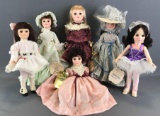 Group of 6 assorted Effanbee dolls