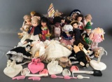 Group of Appx 20 Vogue Dolls Ginny dolls, parts, and accessories