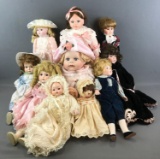 Group of 10 assorted dolls