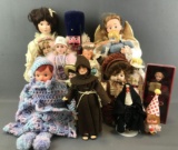 15 piece group of assorted dolls