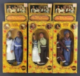 Group of 3 Mego Corp The Waltons action figures in original packaging