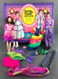 Group of Mattel Donny and Marie Osmond Dolls and accessories