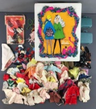 Group of approximately 100+ Mattel Barbie accessories and vintage doll trunk