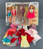 Group of approximately 40 Mattel Barbie Skipper dolls, accessories and case