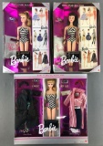 Group of 3 1959 Mattel Barbie 35th Anniversary Reproduction in original packaging