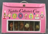 Group of 35+ pieces 1967 Mattel Liddle Kiddles Collectors Case and contents