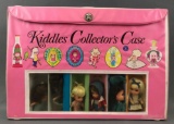Group of 20+ pieces 1967 Mattel Kiddles Collectors Case and contents