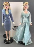 Group of Ashton-Drake Gallery Gene Marshall dolls and stands