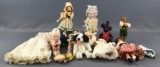 15 piece group assorted hand crafted dolls