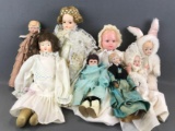 Group of 8 assorted dolls