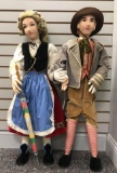 Group of 2 vintage Isotia Artistic Dolls