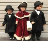 3 piece group of assorted vintage dolls