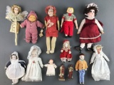 Group of 13 assorted dolls and more